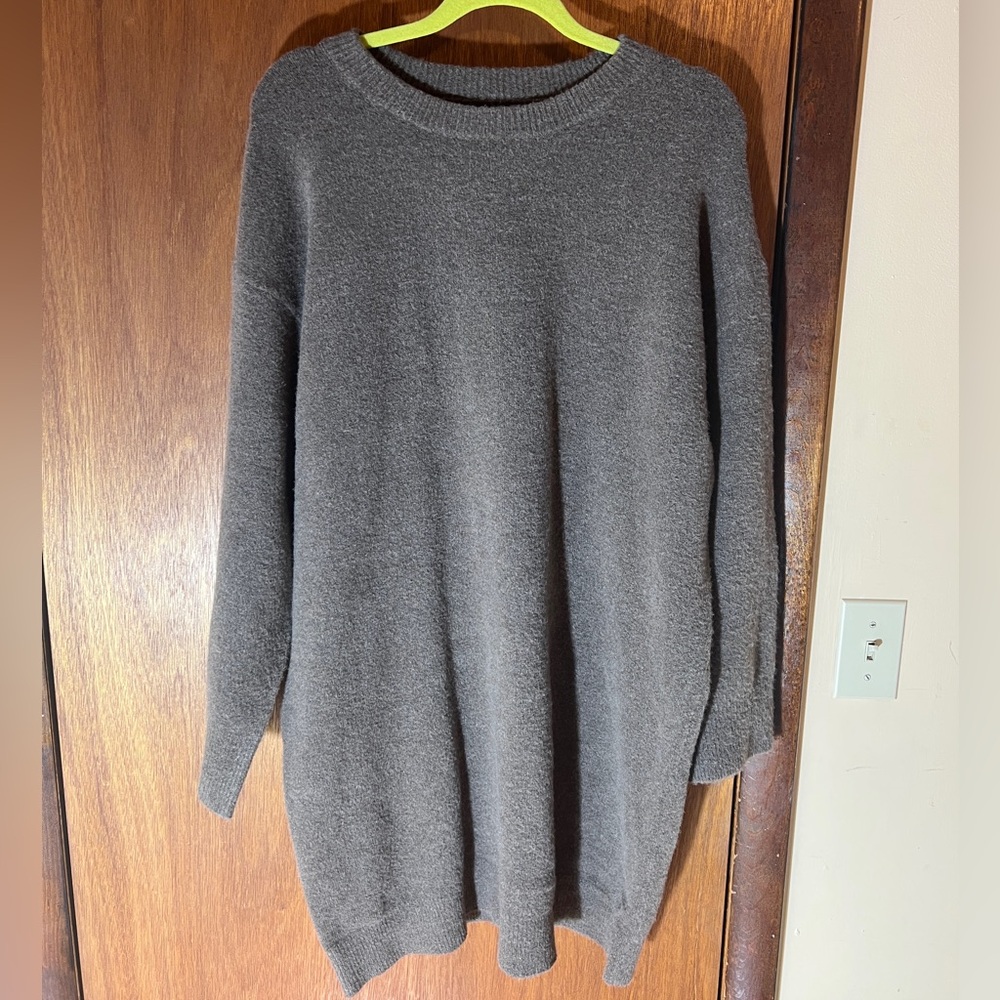 Cozy Women's Crew Neck Sweater Dress